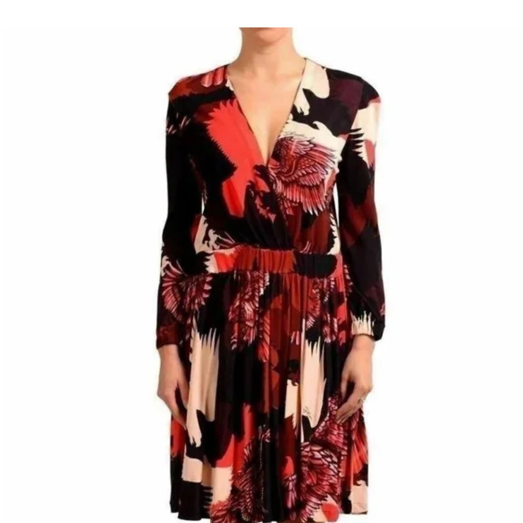 Just Cavalli Women's Multi-Color Long Sleeve Sheath Dress Us S It 40